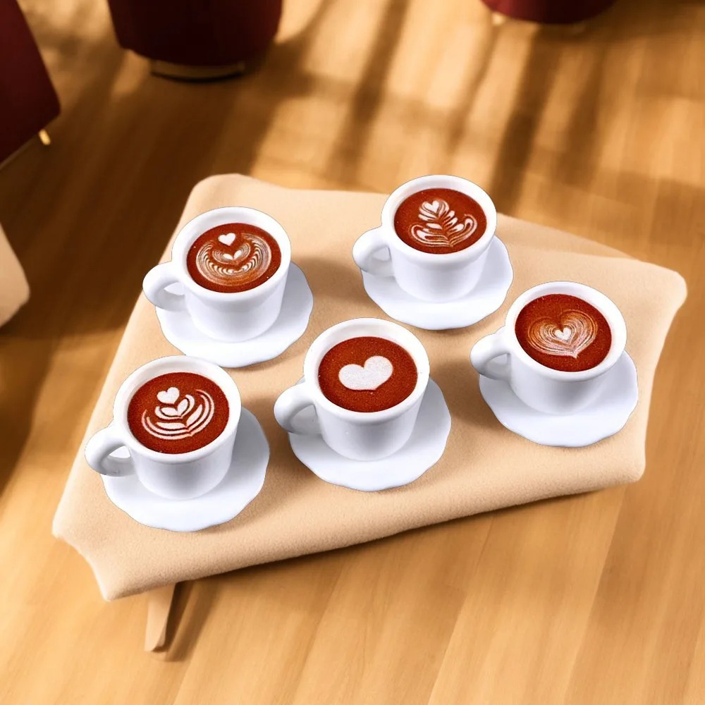 Kids Toys Kitchen Set - 10 ピース/セット 1/12 スケールミニチュアドールハウスコーヒーカップドリンクキッチン食品アクセサリー女の子のおもちゃ