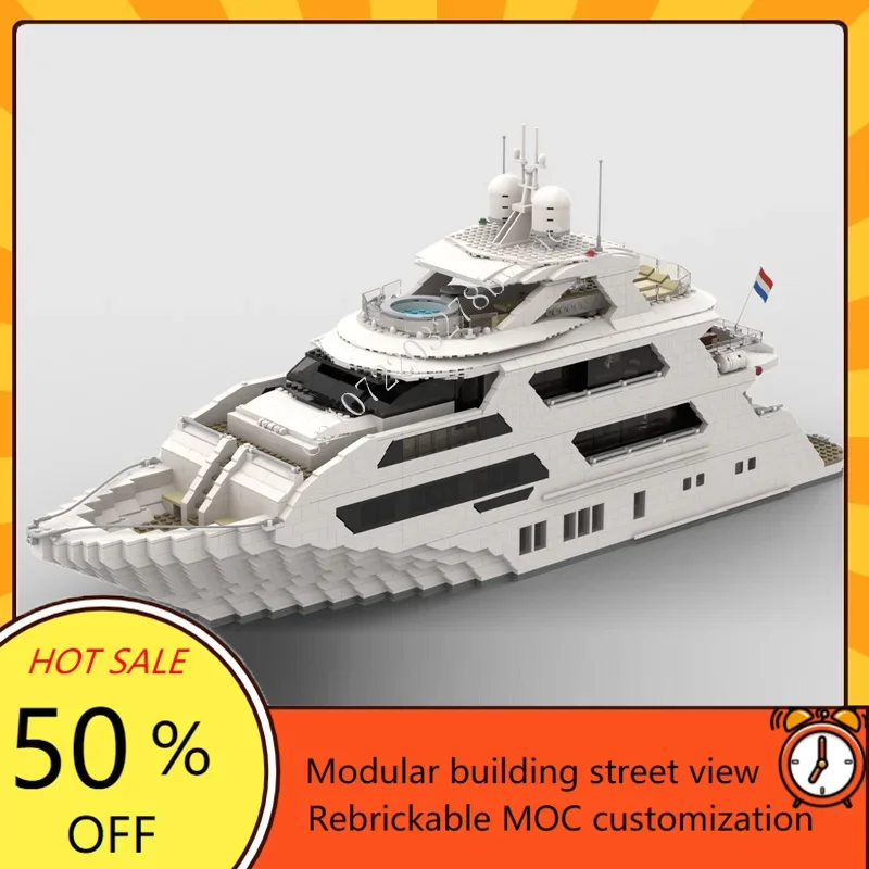 4657 個カスタム MOC スーパーヨット軍艦モデルテクニ - Kids Toys Xmas のレビューと価格