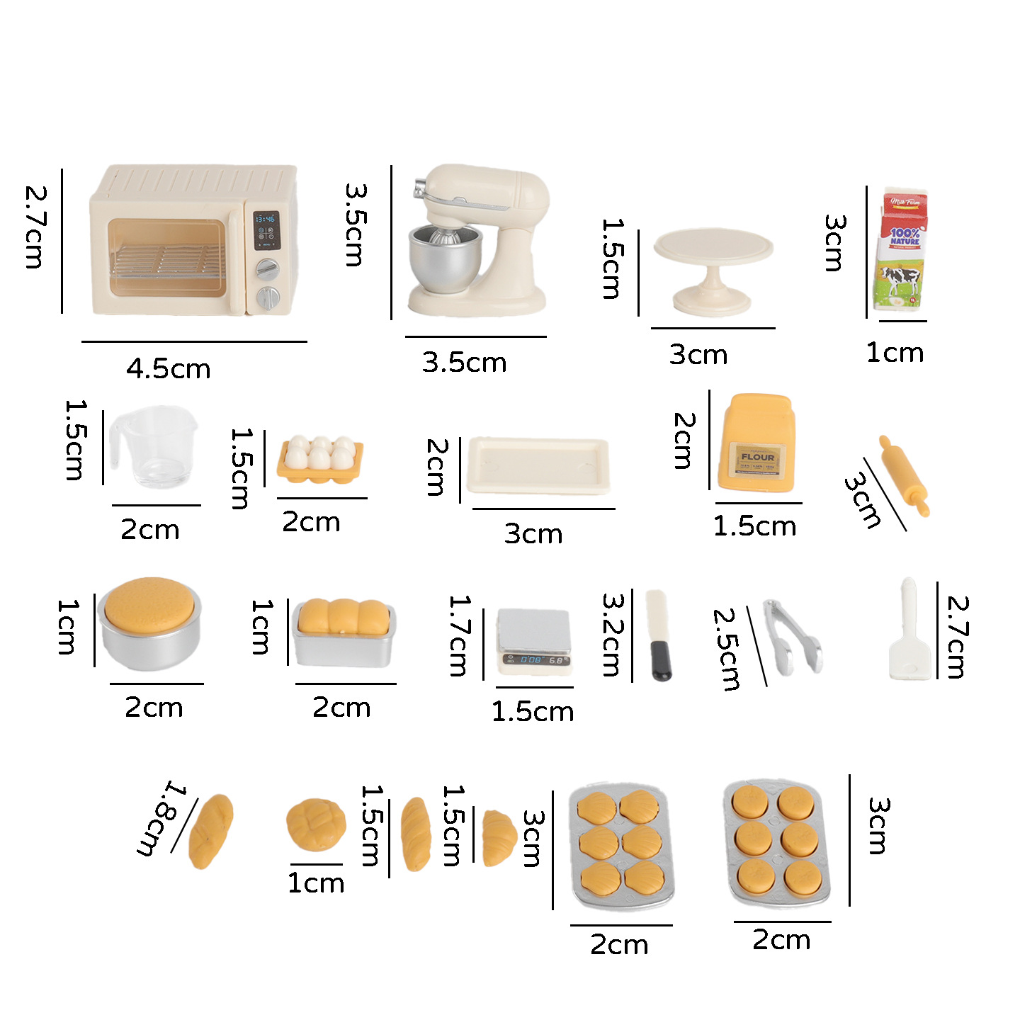 ミニチュアベイクシミュレーションセット、ドールハウス用ミニチ - Kids Toys Kitchen Set のレビューと価格